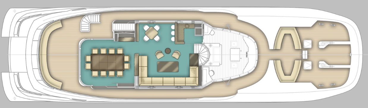 Curvelle Quaranta Main Deck Layout