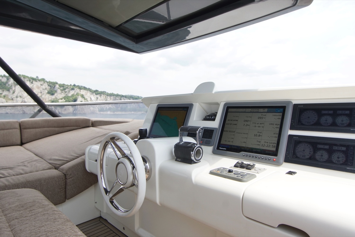 MCY 76 yacht for sale flybridge helm