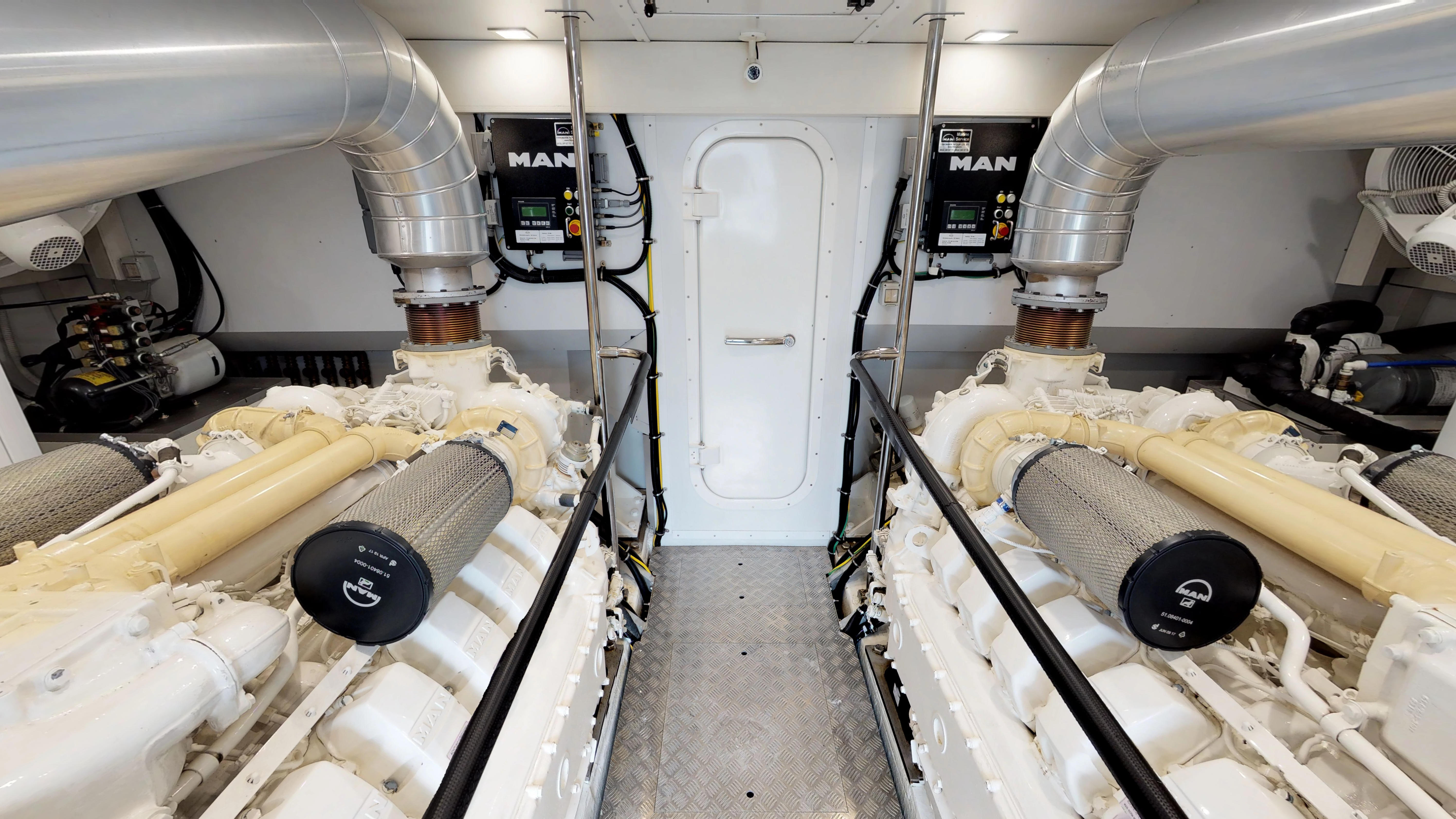 Monte Carlo 76 Yacht For Sale Engine Room