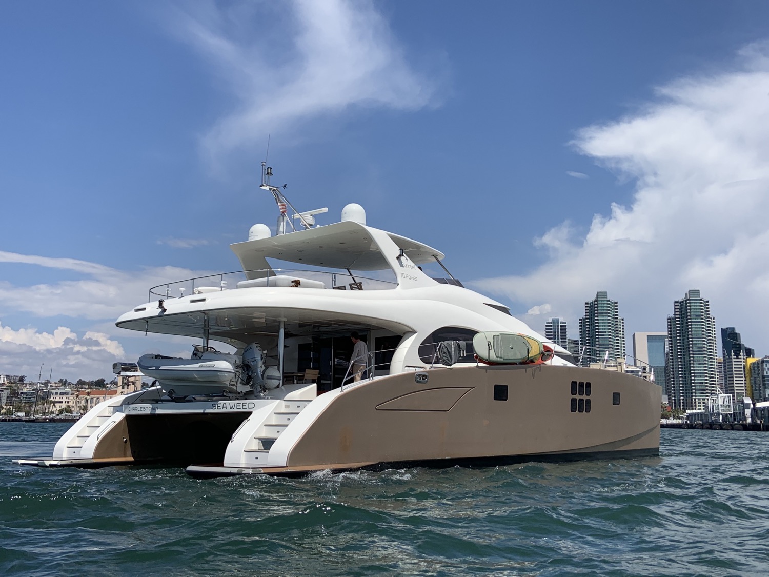 sunreef 70 power yacht for sale stern 1